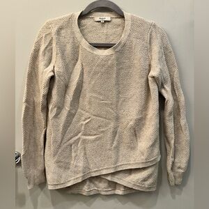 Madewell Oatmeal Textured Crewneck Sweater XS